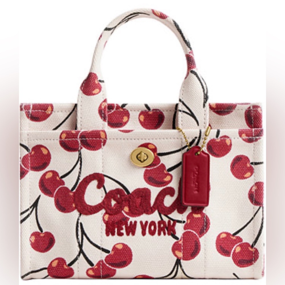 Coach Cargo Tote Bag 20 - Cherry Print